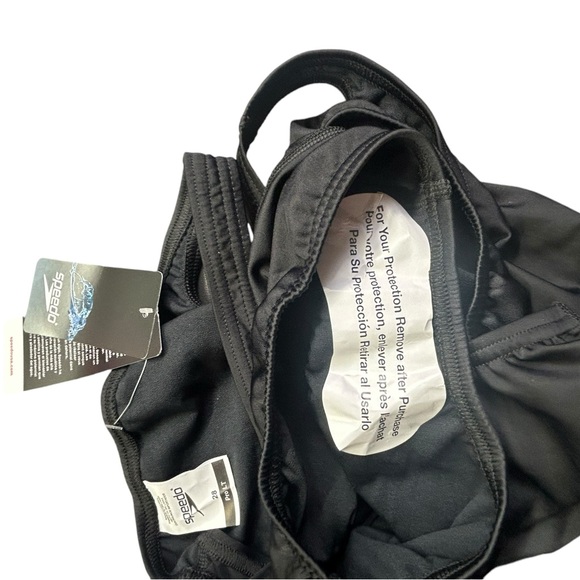 SPEEDO PRO-LT womens black swim training racerback athletic swimsuit NWT - Picture 9 of 9